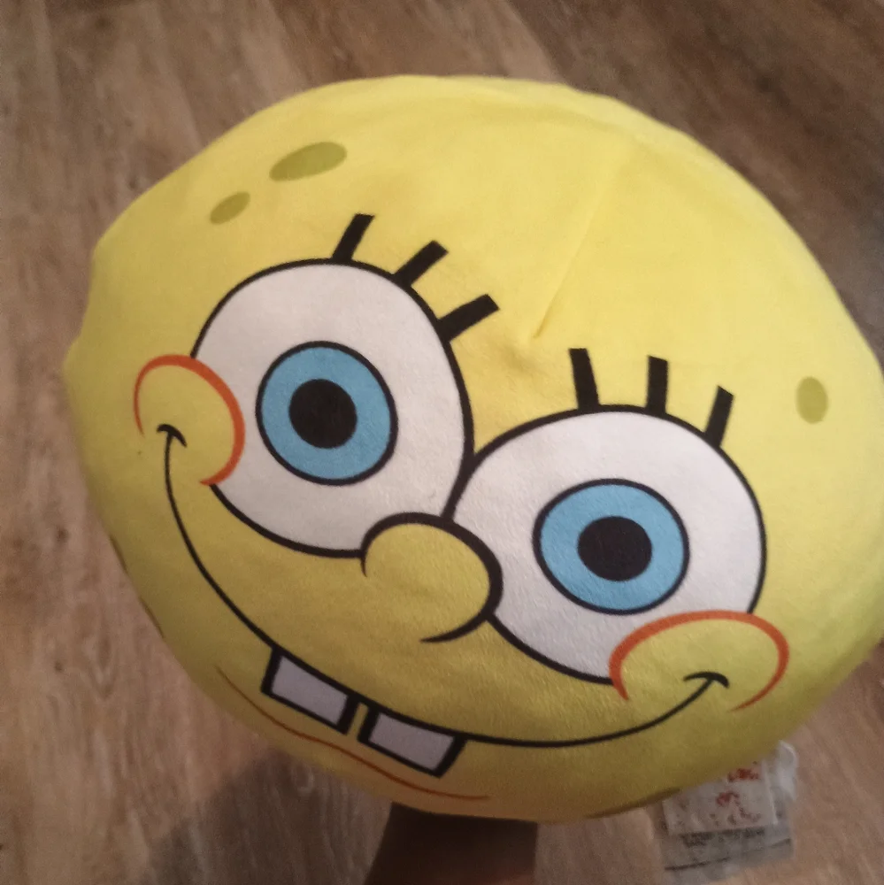 Nickelodeon SpongeBob SquarePants Cuddly  Yellow Round Plush Cloud Pillow 12in - Picture 8 of 10